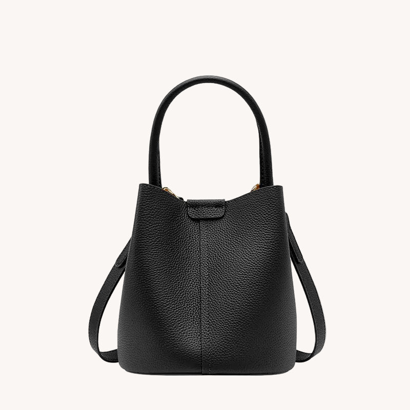 Genuine Leather Female Crossbody Bucket Bag