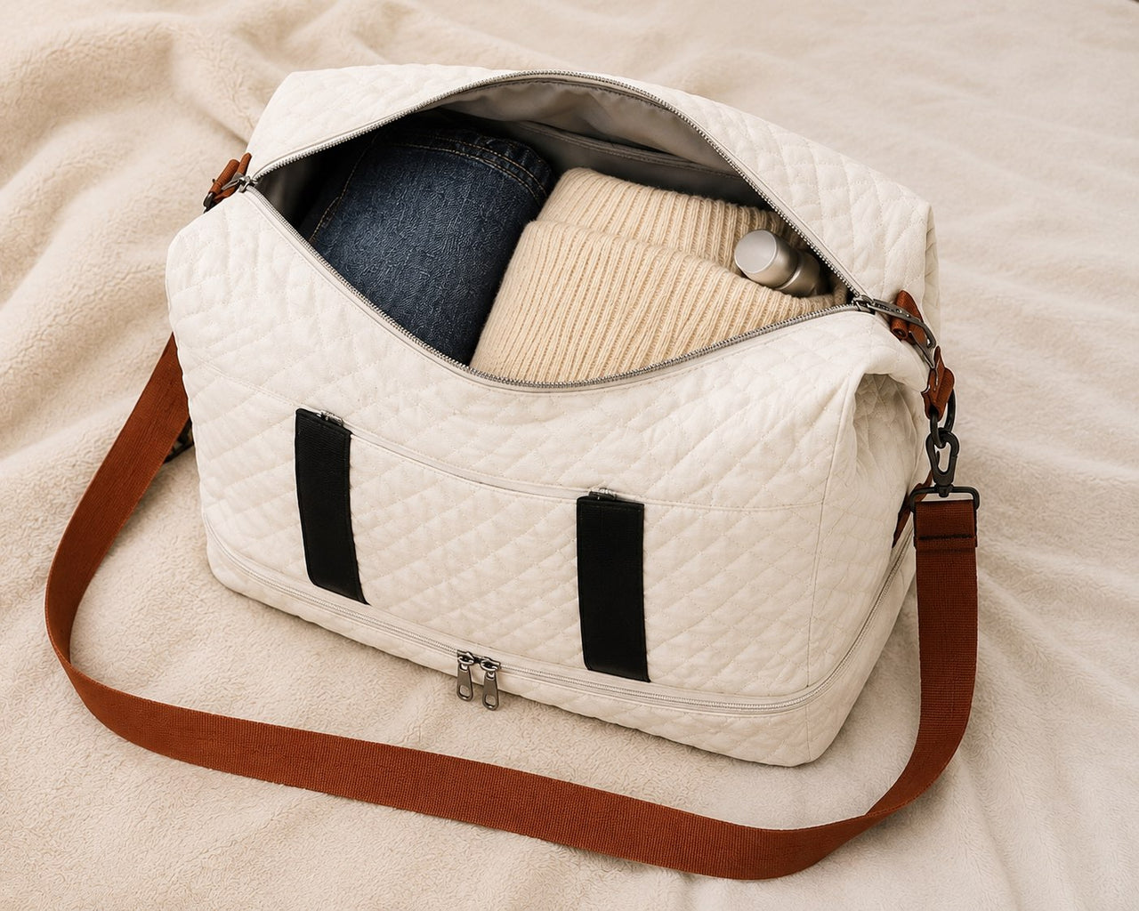 Quilted Travel Duffel Bag