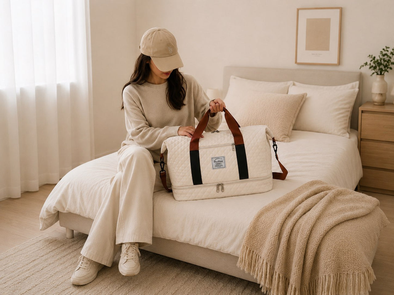 Quilted Travel Duffel Bag