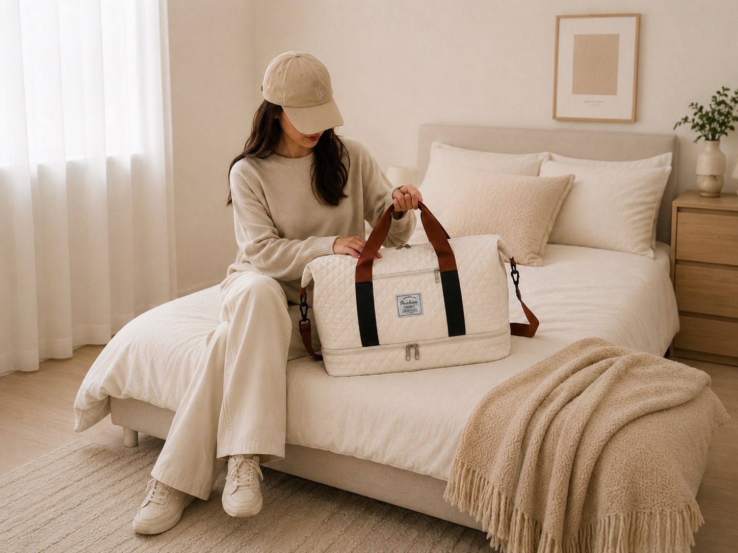 Quilted Travel Duffel Bag