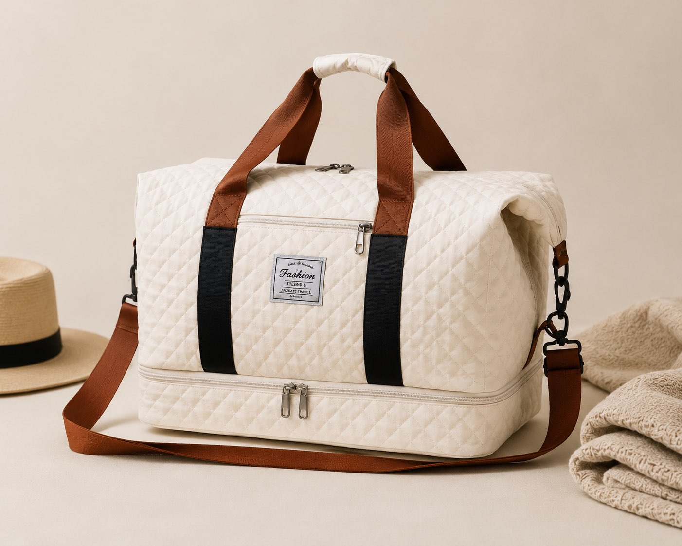 Quilted Travel Duffel Bag
