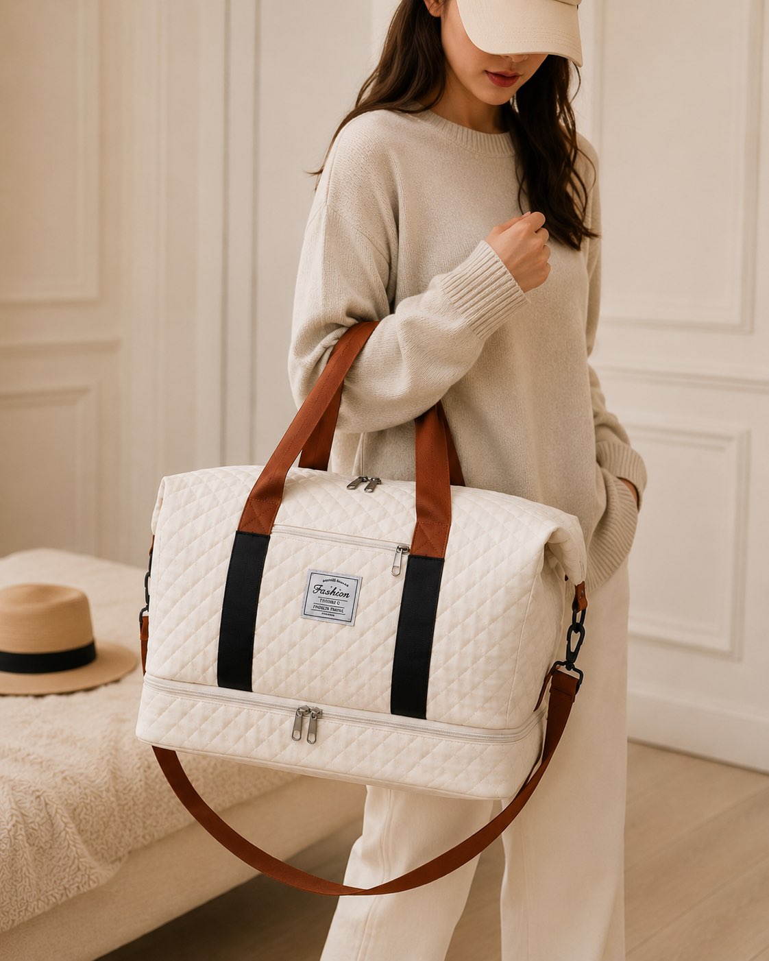 Quilted Travel Duffel Bag