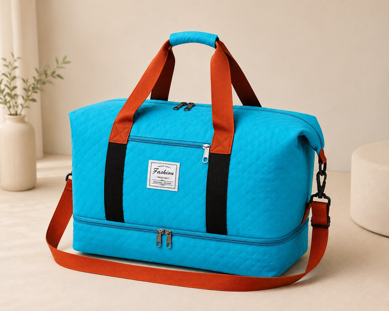 Quilted Travel Duffel Bag