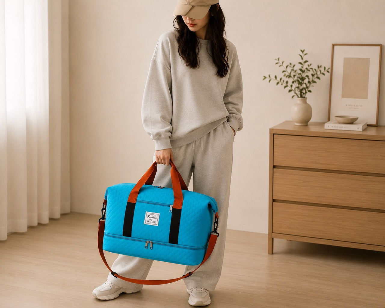 Quilted Travel Duffel Bag
