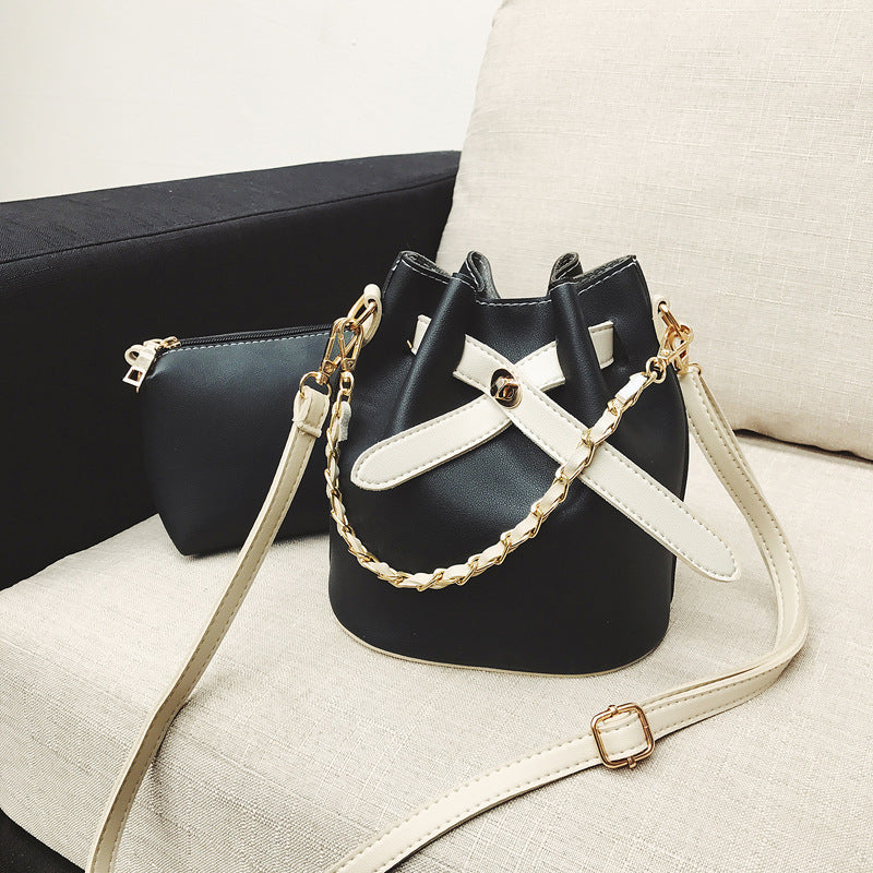 Women's Versatile Shoulder Chain Messenger Bucket Bag