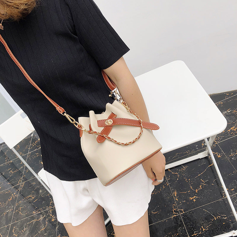 Women's Versatile Shoulder Chain Messenger Bucket Bag
