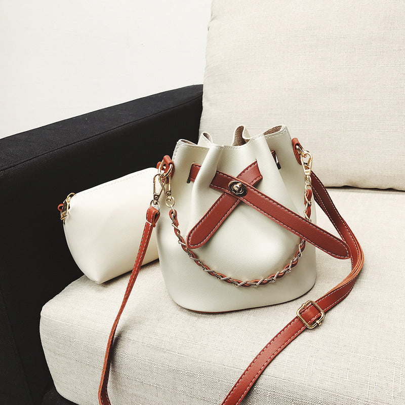 Women's Versatile Shoulder Chain Messenger Bucket Bag